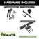 Black Rustic Classic Design Standard Single Track Two Door Barn Door Hardware Kit Only