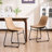Anke Vegan Leather Dining Chairs, Dark Brown-1017218206