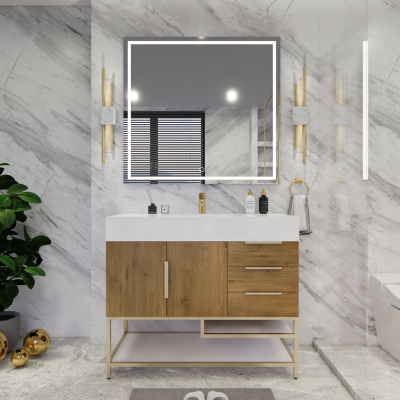 Ensemble de meuble-lavabo simple 41,5 po Glasgow, Chêne