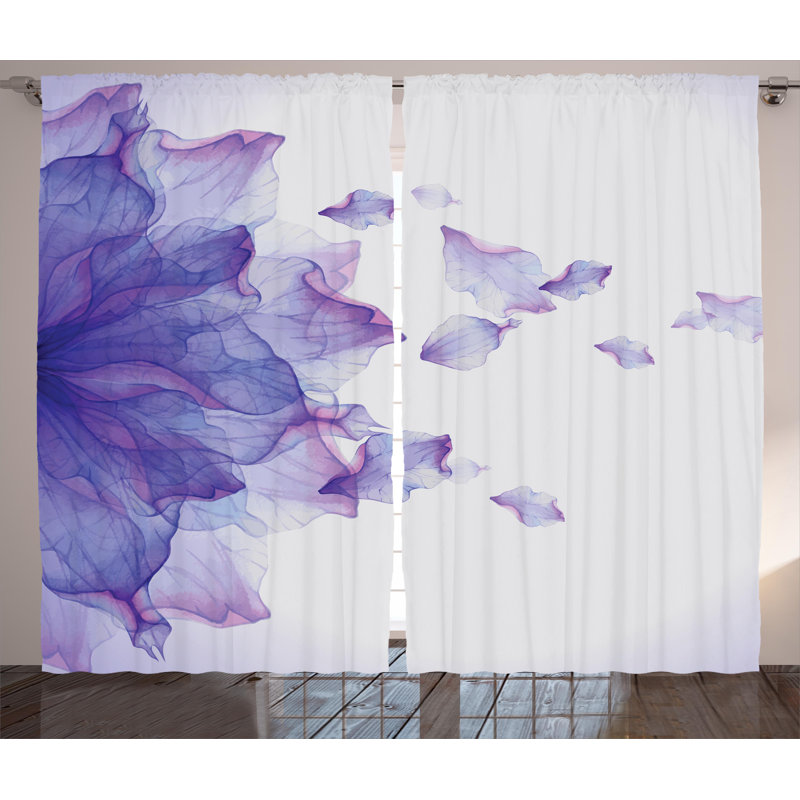 Nishimura Semi Sheer Curtain Pair, 54" W x 90" L