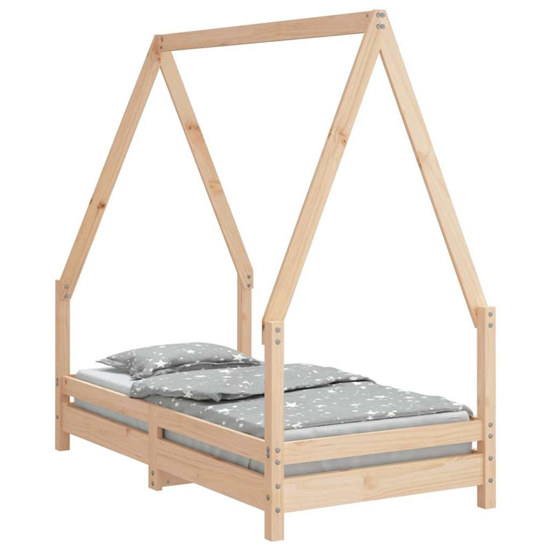 Kids Bed Frame Solid Wood Pine, Cot Bed / Toddler (70 x 140cm)