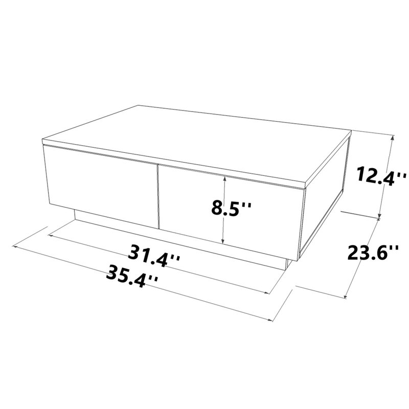 Mandrup Coffee Table, Gray Wood
