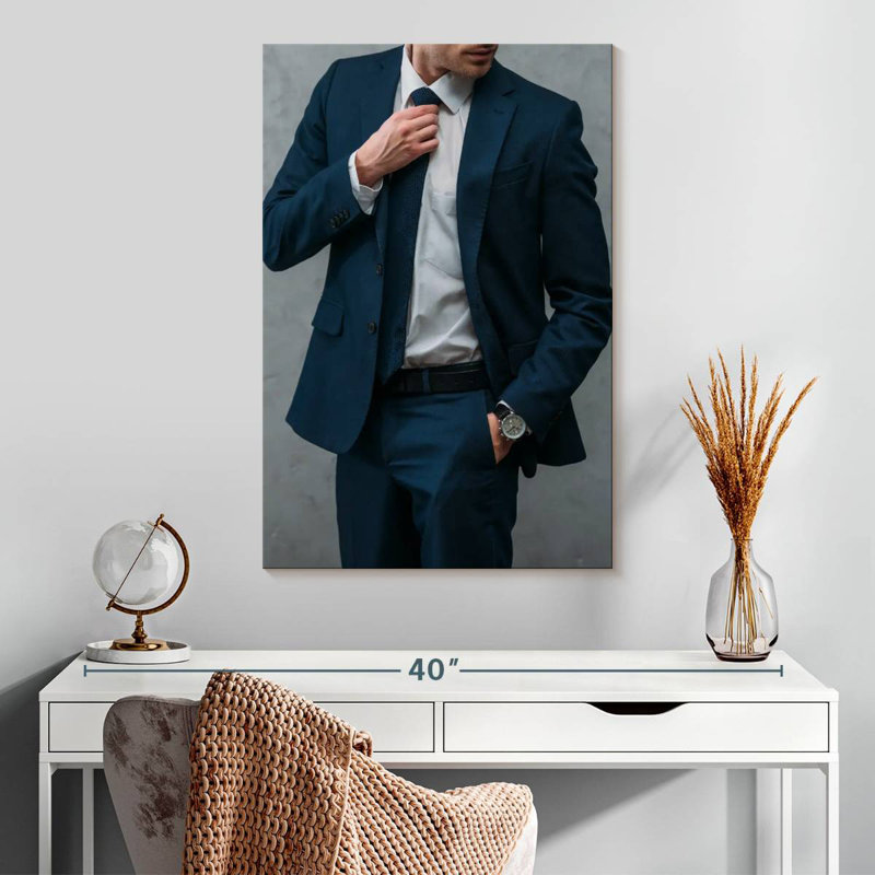 Shuttleworth Man Wearing Suit, 30" H x 20" W