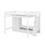 Full Size Loft Bed With Wardrobe And Storage Staircase-115735789