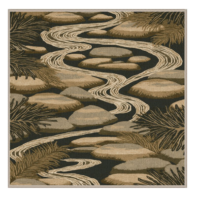 Machine Washable Nature Brown Area Rug