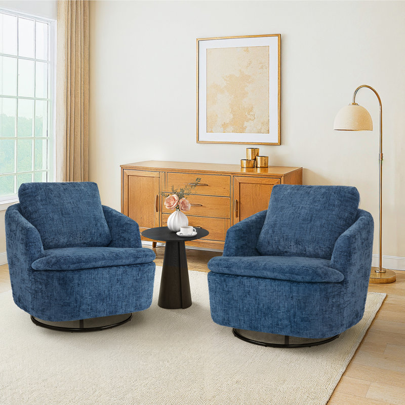 Fauteuil oscillant surdimensionné Arthur, Bleu profond