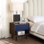 Duane 20" Fluted Nightstand In Navy Blue (1-Drawer)-1302494425