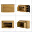 Buffet buffet 2 portes et 2 tiroirs en panneau de fibres à densité moyenne avec texture rayée et poignées en aluminium 3 portes fixes courbées-1209914562