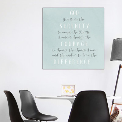 Serenity Prayer - Print on Canvas