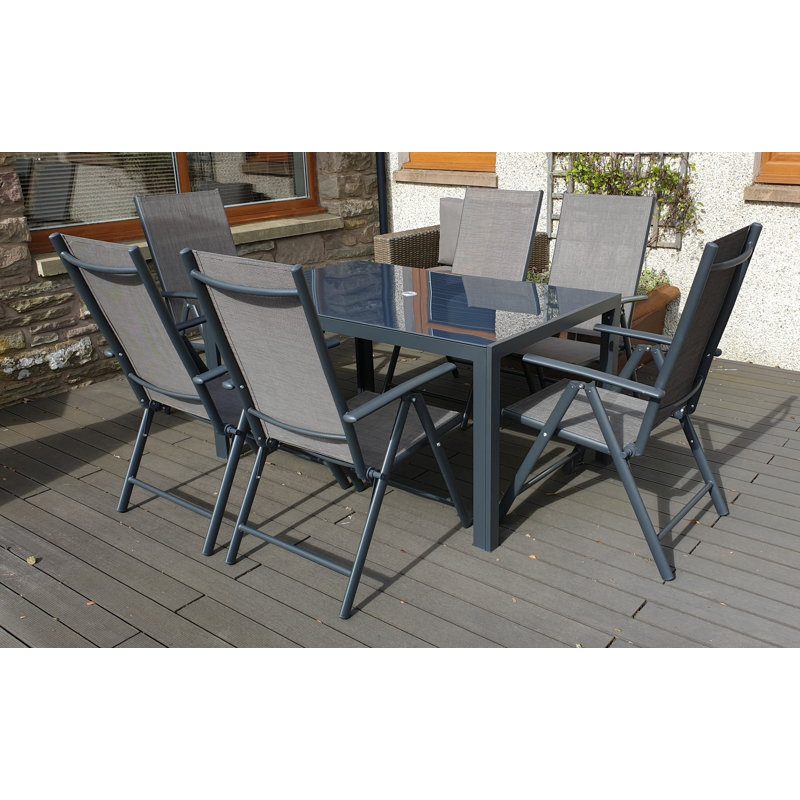 Eleni 6 - Person Patio Dining Set with Rectangular Table