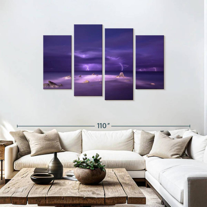 Alvord Purple Beach Lightning, 48" H x 75" W