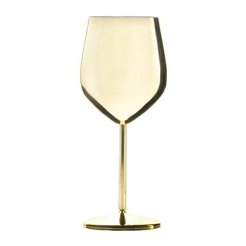 400ml Stainless Steel White Wine Glass Set, Golden