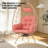 Swivel Patio Lounge Chairs, Steel Rattan Egg Chair For Home Patio