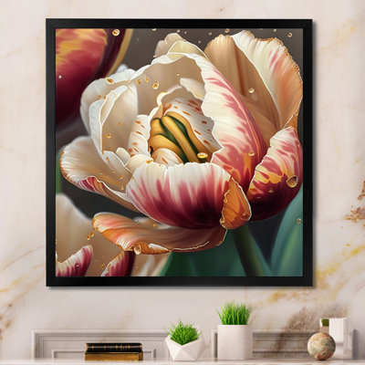 «Annalise Tulip Flowers Watercolor», reproduction sur toile