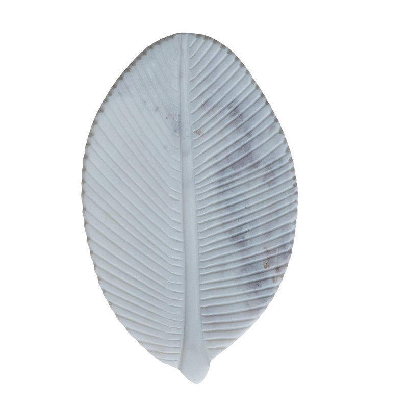 Marble Leaf-Shaped Decorative Dish