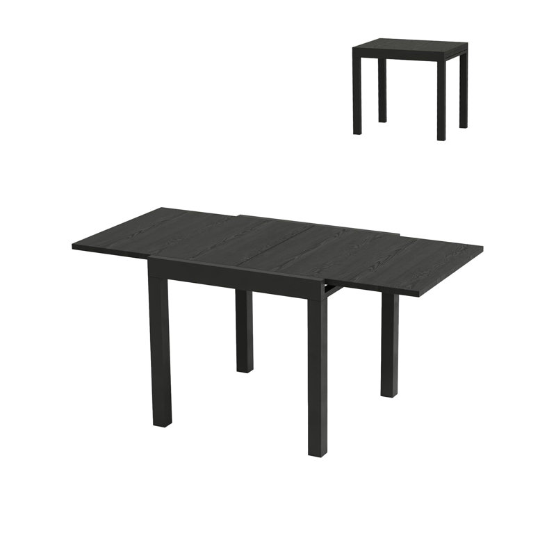 Expandable Outdoor Dining Table – 31"-63" Adjustable Patio Table For 4-6 People, Dark Gray