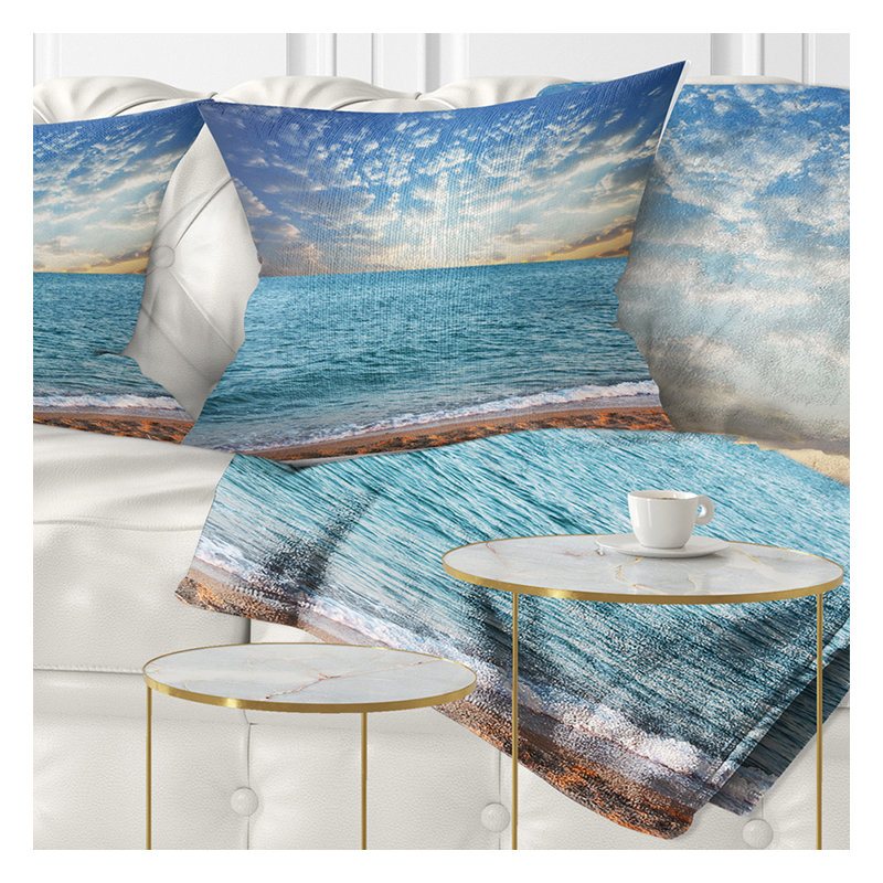 Coussins mobiles de plage au dessus d’un coussin lombaire, Carrée 18 po x 18 po