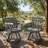 Outdoor HDPE Swivel Dining Chairs Set Of 2, 360° Rotating Patio Chairs, All-Weather UV-Resistant, Low Maintenance, Heavy-Duty Outdoor Seating