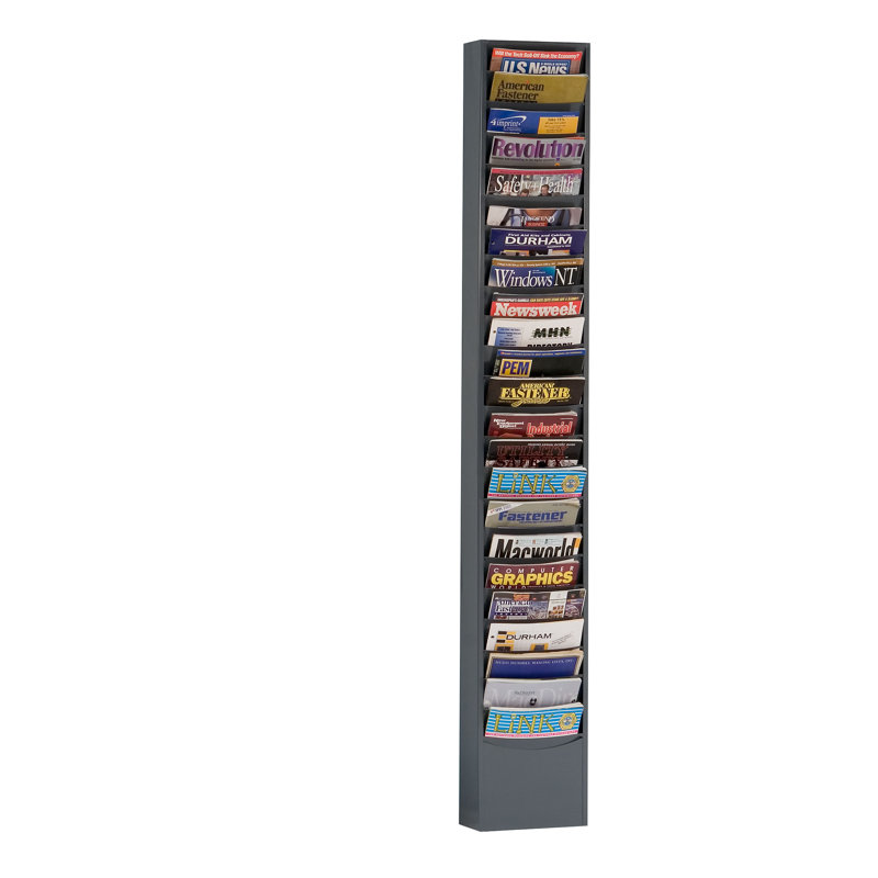 Tobler Symple Stuff 65.5'' H Magazine Rack, Gray