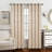 Triena Two Tone Woven Light Filtering Window Curtain Panel-1062378051-1062378055