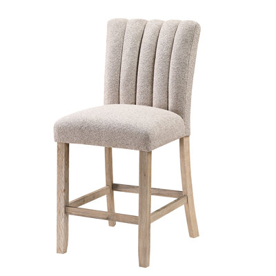 Chaise d'appoint moderne beige de 2 avec dossier solide et rembourrage en mousse pour la salle à manger, fabrication en bois d'hévéa, profondeur de 19,5 po, largeur de 24,5 po, conception de chaises de 40 po, rembourrage, fabrication, 19,98 24,29 40,2