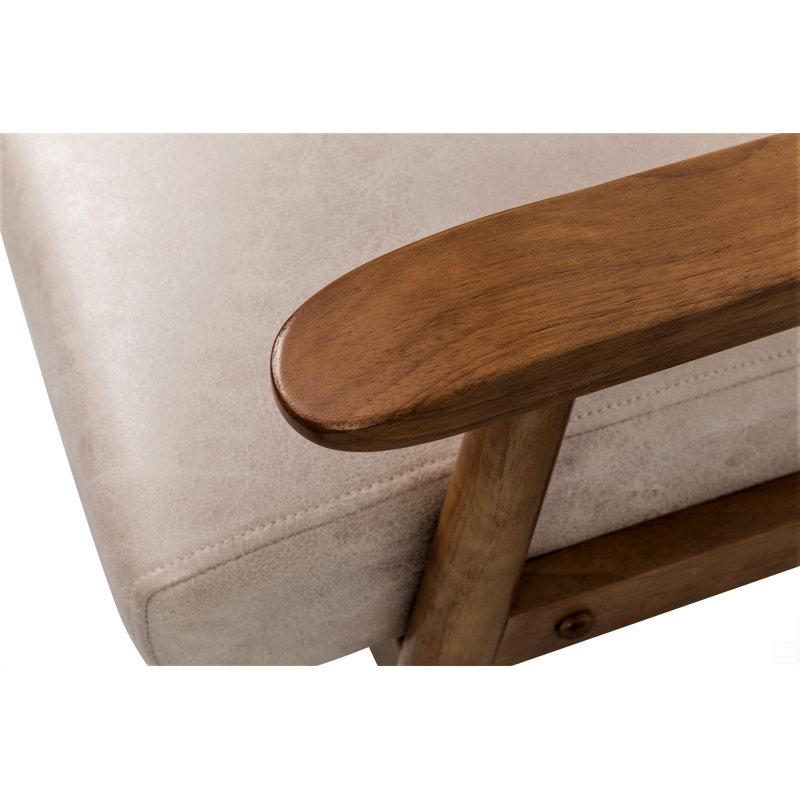 Fauteuil moderne de 64,5 cm (25,38 po), Chameau clair