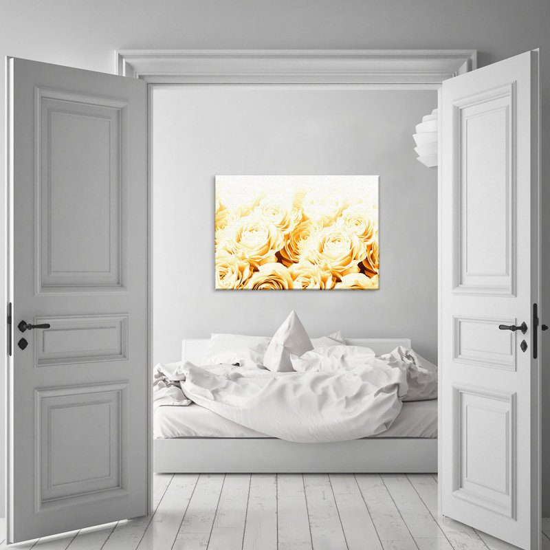 Bed Of Roses - Print on Canvas, 100cm H x 150cm W x 4cm D