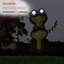 Statue solaire grenouilles jumelles solaires