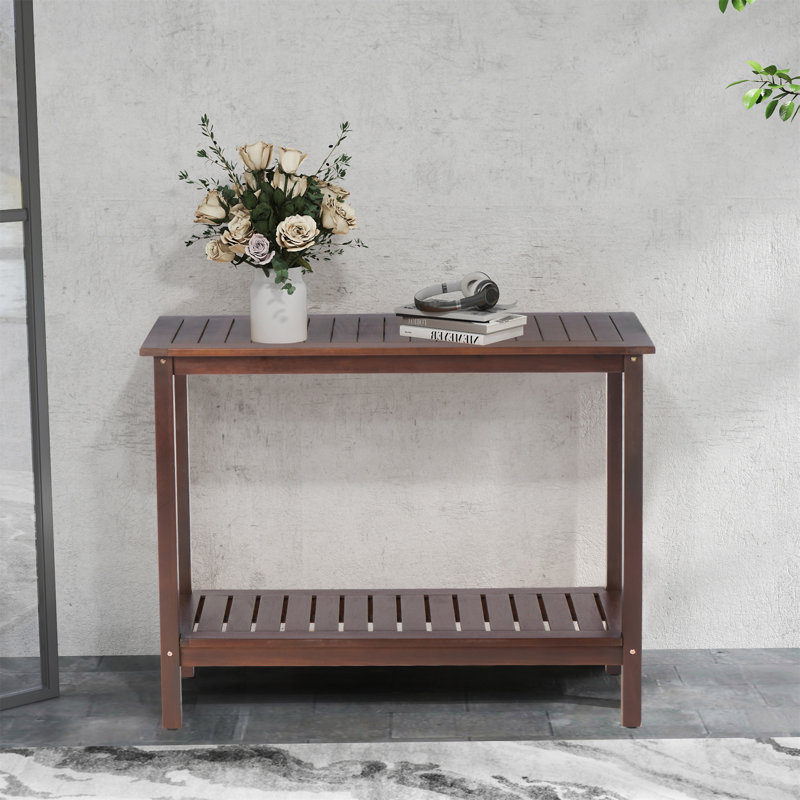 Console en bois d'acacia (table incluse seulement)