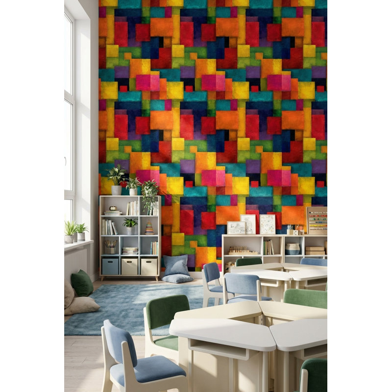 Papier peint décoratif géométrique