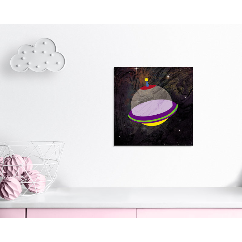 Impression sur papier roulée «Spaceship Adventure Three», H 10 po x l 10 po x P 1 po, Papier
