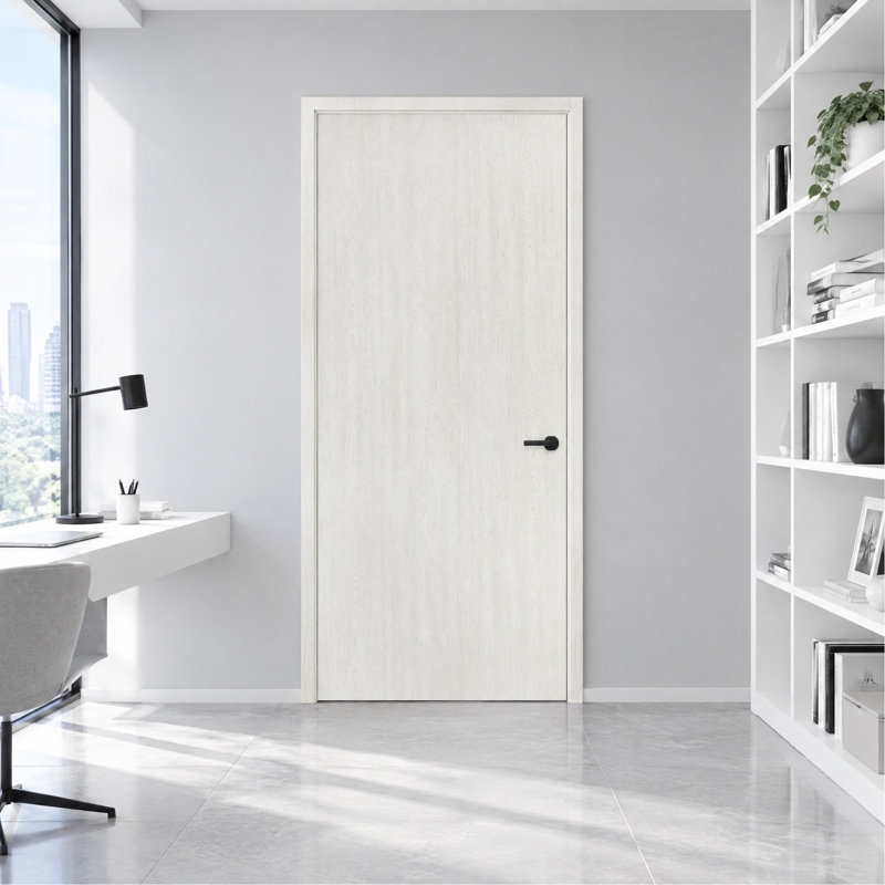Panneau de porte intérieure composite à âme creuse affleurante, texture blanche, 42 po x 96 po, 42 po x 96 po, Blanc