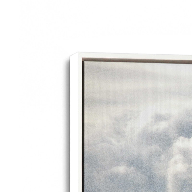 Un voyage dans le ciel, reproduction sur toile dans un cadre, H 8,75 po x l 12,75 po, Blanc opaque