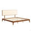 King Size Solid Dry Bamboo Wood 12 Inch Platform Bed, With Bamboo Frame Upholstered Adjustable Headboard, Easy Assembly