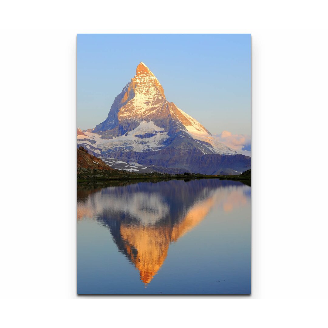 LeinwandbildÂ Matterhorn mit Riffelsee â€“ Schweiz