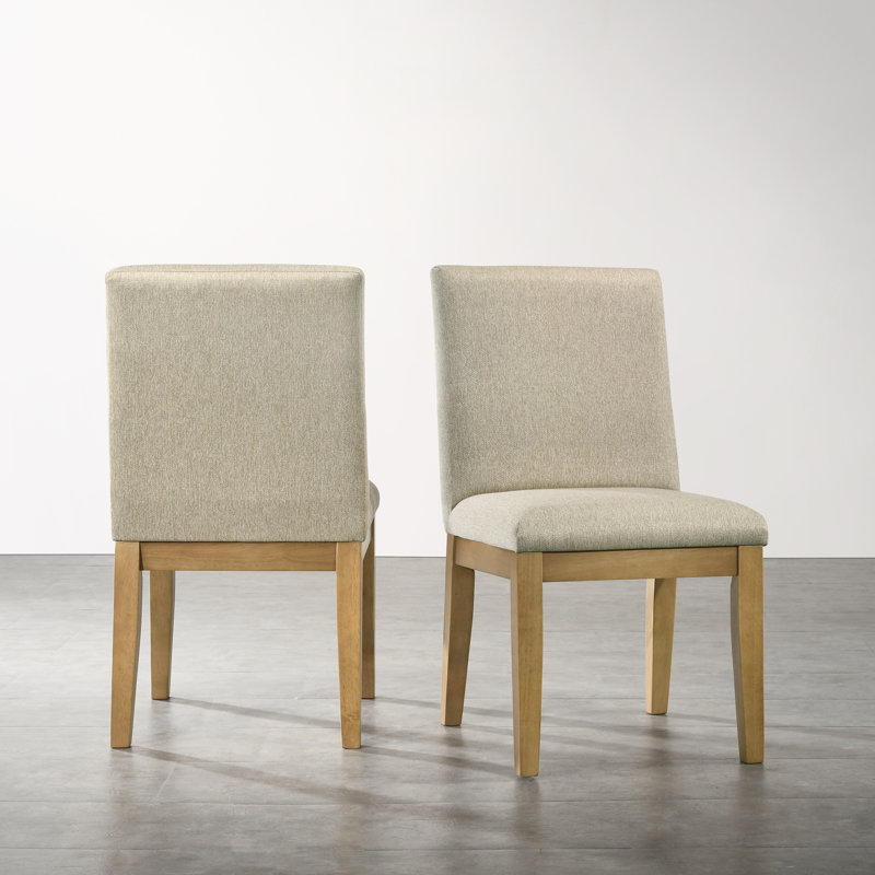 Rocco Contemporary Solid Wood Dining Chairs, Set of 2, Driftwood