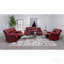 Fauteuil inclinable à bascule rembourré rouge