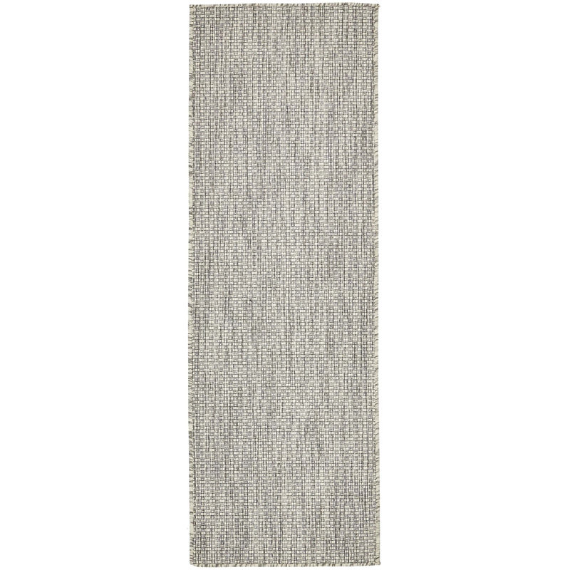 Tapis intérieur / extérieur Avaughn, Gris, Tapis de couloir 2 pi x 6 pi 1 po
