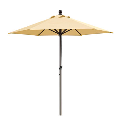 Parasol pour terrasse de jardin de 7,5 pi et 6 côtes avec poulie et parasol