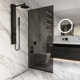 Zenith 34" W x 74" H Fixed Frameless Shower Screen with 3/8" Glass