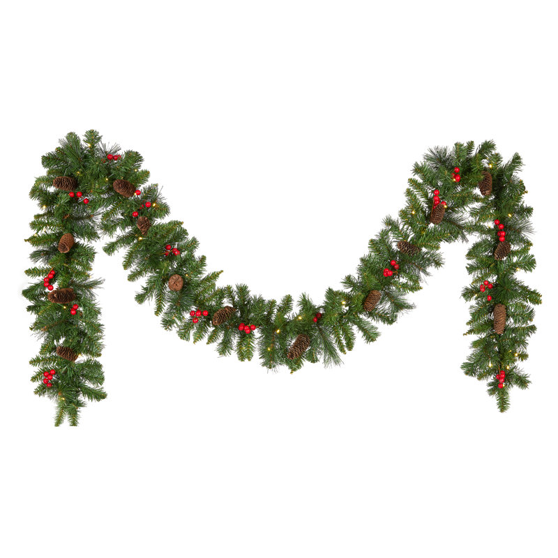 National Tree Company Crestwood 10" Pre-Lit Garland