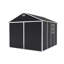 Remise de rangement extérieure de 8 pi x 8 pi Campcraft - Matériau PP en résine robuste, imperméable et résistant aux rayons UV, murs épais de 12 mm, grand espace de rangement pour l'organisation du jardin, des outils et de la cour