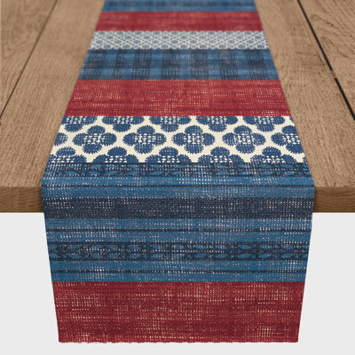 Bryona Rectangle Striped Polyester Table Runner