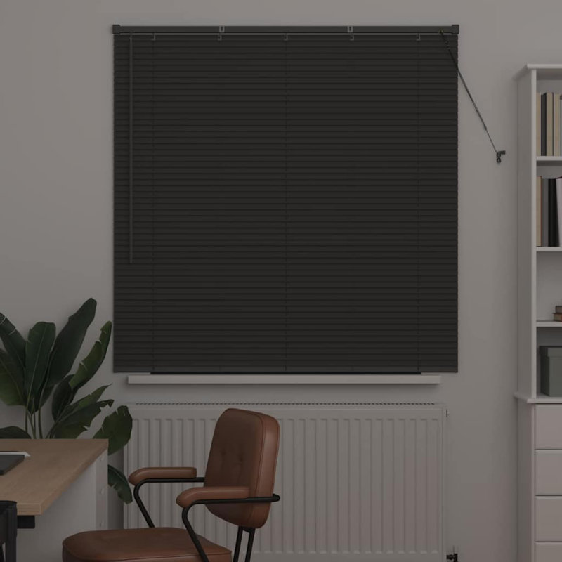 Horizontal/Venetian blind, Dark Gray, 130cm L x 125cm W