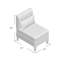 Fauteuil de chambre en lin touffeté de 23 po de largeur Carrie-22321092