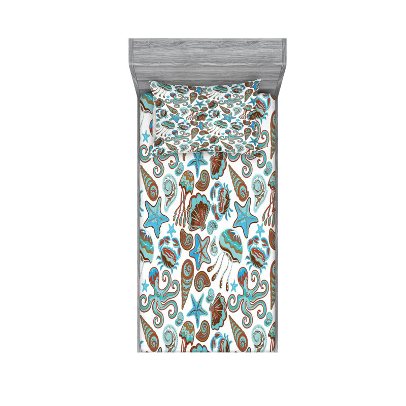Microfiber Sheet Set, Twin Sheet Set with Fitted Sheet