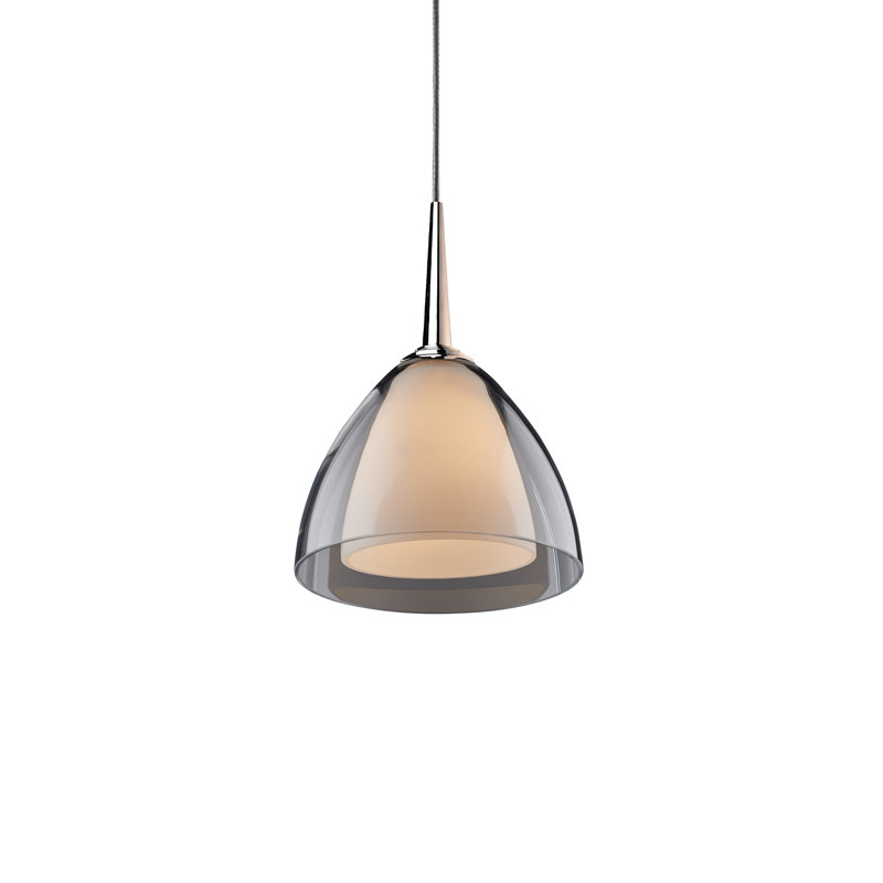 Luminaire suspendu en forme de dôme à 1 lumière Rainbow, Clair