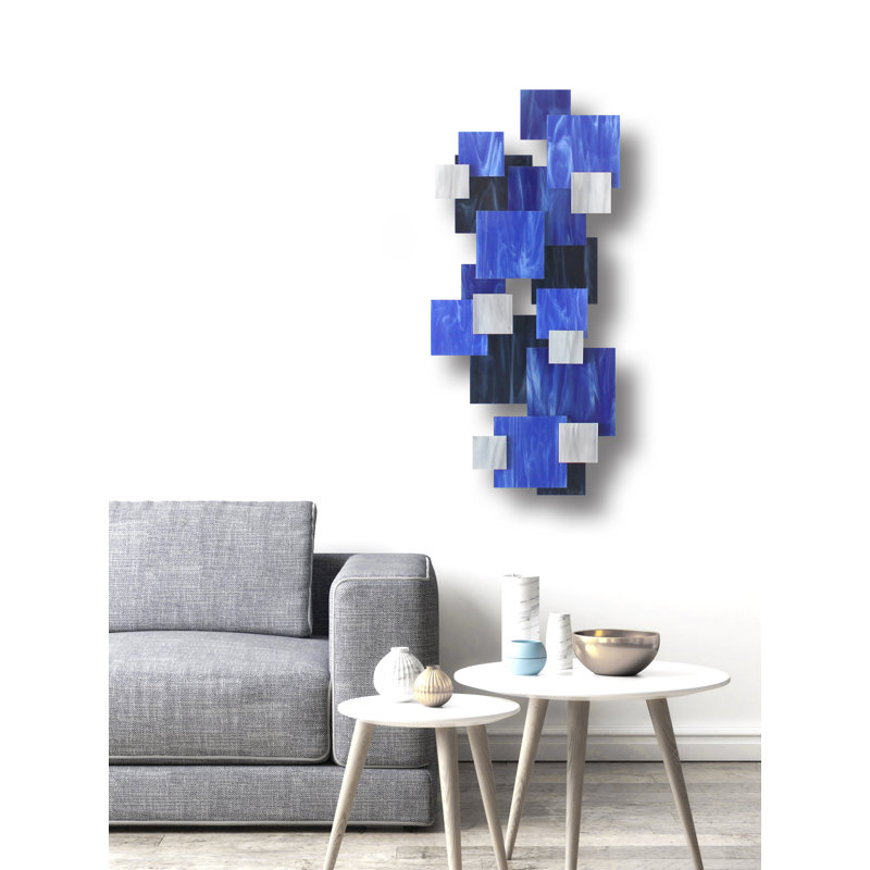 Handmade Glass Wall Decor, Sapphire