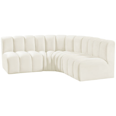 Hirah Upholstered Curved Sectional Reversible