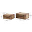 Ensemble de coffre décoratif rembourré en bois Hamachi